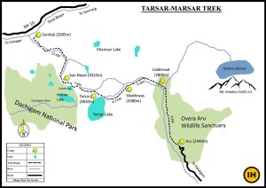 Trek map - Courtesy Indiahikes